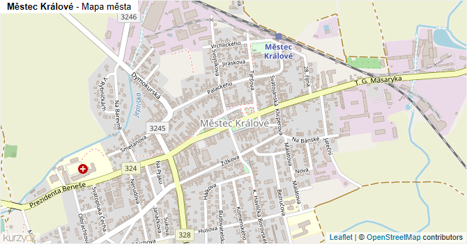 Městec Králové - mapa města