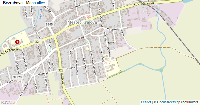 Bezručova - mapa ulice