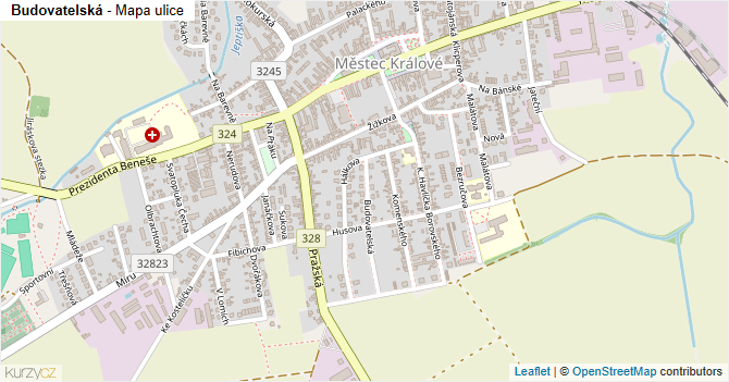 Budovatelská - mapa ulice