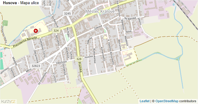 Husova - mapa ulice