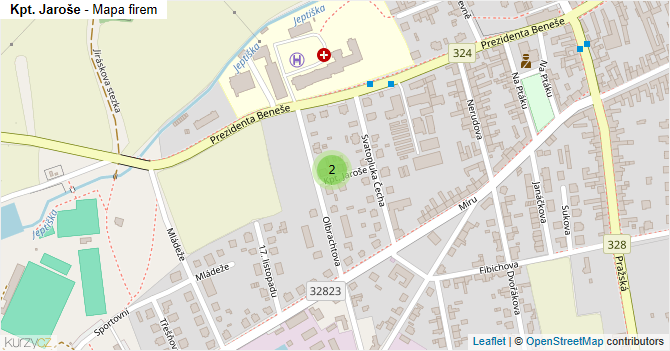 Kpt. Jaroše - mapa firem