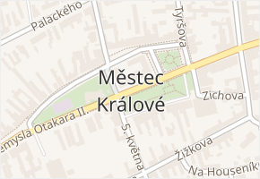 Městec Králové v obci Městec Králové - mapa části obce