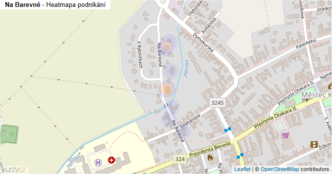 Na Barevně - mapa podnikání