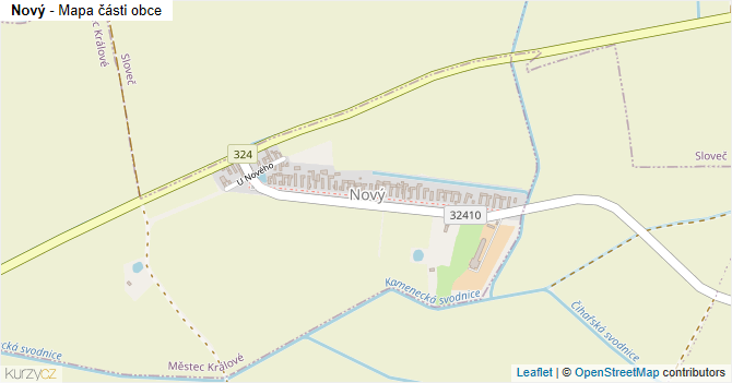 Nový - mapa části obce