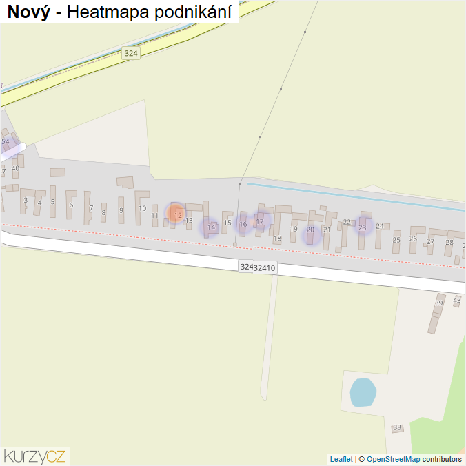 Mapa Nový - Firmy v části obce.