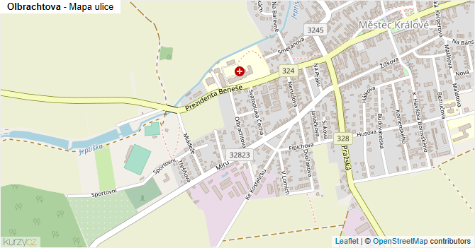 Olbrachtova - mapa ulice