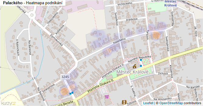 Palackého - mapa podnikání