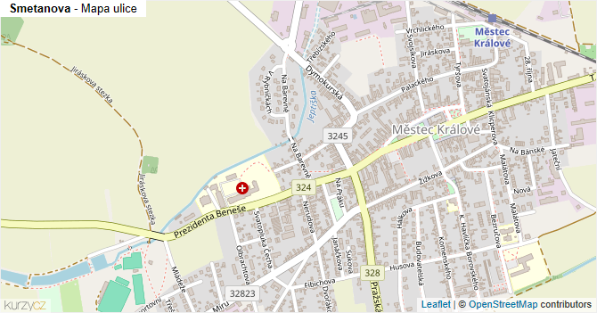 Smetanova - mapa ulice