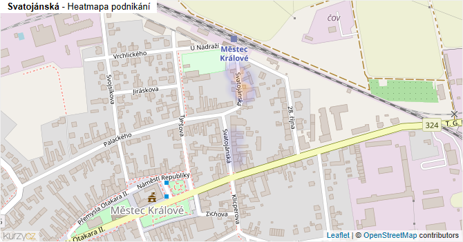 Svatojánská - mapa podnikání