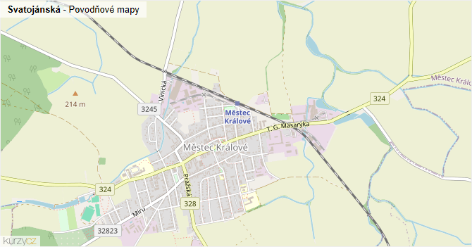 Svatojánská - záplavové mapy stoleté vody