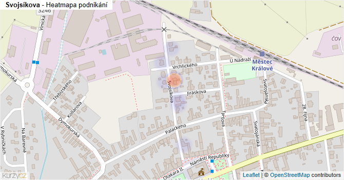 Svojsíkova - mapa podnikání