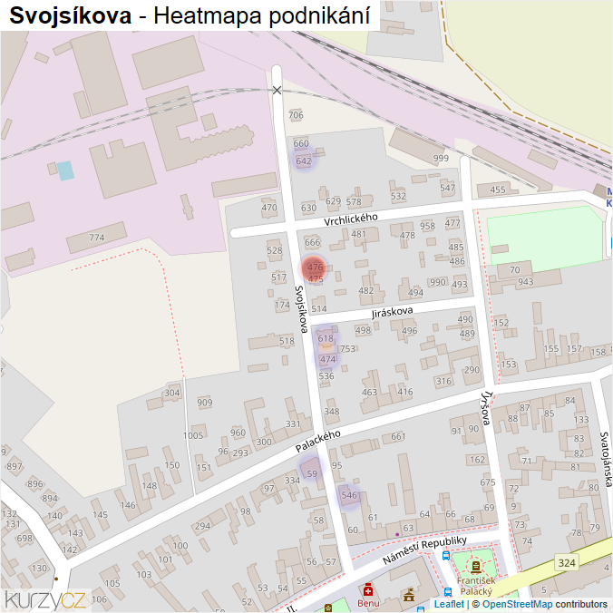 Mapa Svojsíkova - Firmy v ulici.