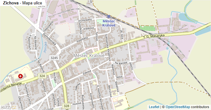 Zichova - mapa ulice