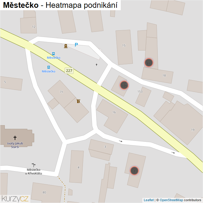 Mapa Městečko - Firmy v obci.