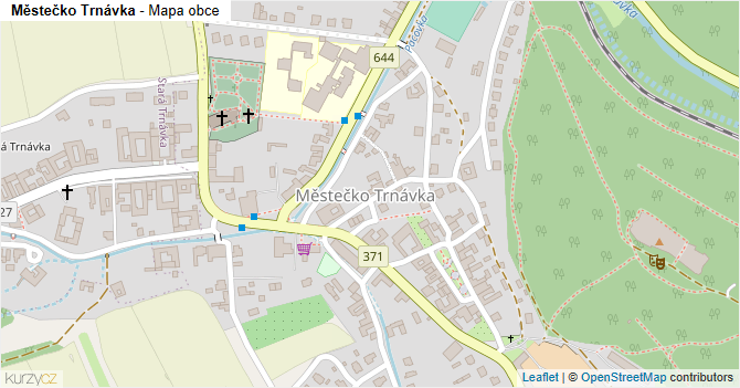 Městečko Trnávka - mapa obce