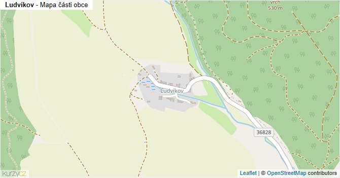 Ludvíkov - mapa části obce