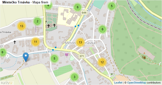 Městečko Trnávka - mapa firem