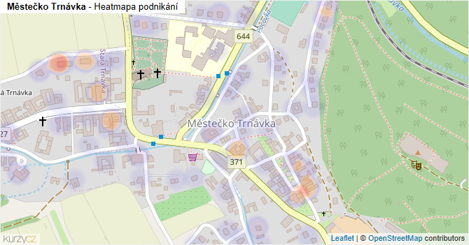 Městečko Trnávka - mapa podnikání
