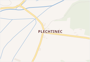 Plechtinec v obci Městečko Trnávka - mapa části obce