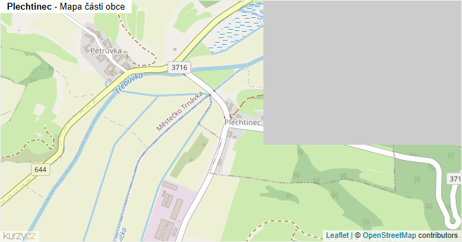 Plechtinec - mapa části obce