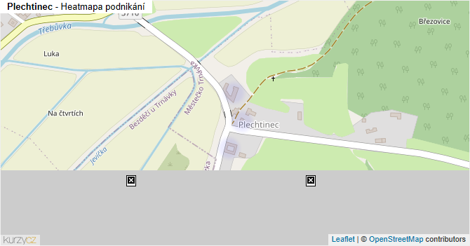 Plechtinec - mapa podnikání
