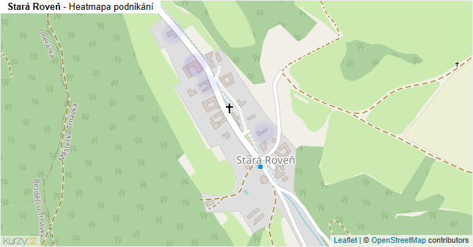 Stará Roveň - mapa podnikání