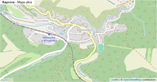 Kaprova - mapa ulice