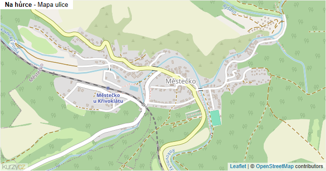 Na hůrce - mapa ulice