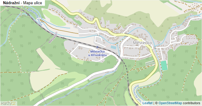 Nádražní - mapa ulice