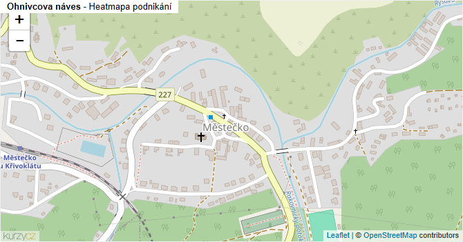 Ohnivcova náves - mapa podnikání