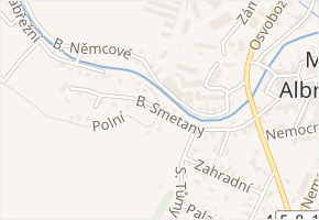 B. Smetany v obci Město Albrechtice - mapa ulice