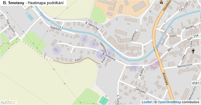 B. Smetany - mapa podnikání