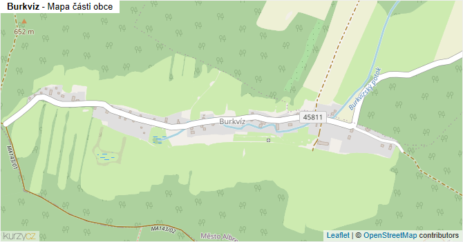 Burkvíz - mapa části obce