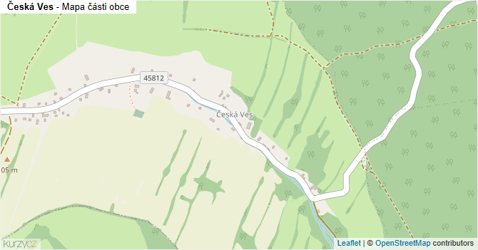 Česká Ves - mapa části obce