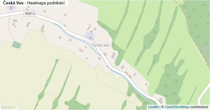 Česká Ves - mapa podnikání