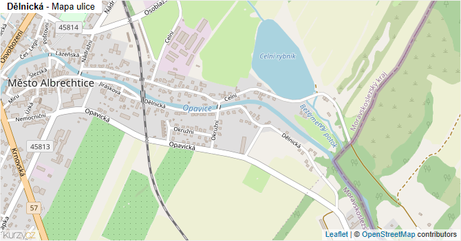 Dělnická - mapa ulice