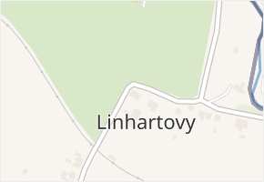 Linhartovy v obci Město Albrechtice - mapa části obce