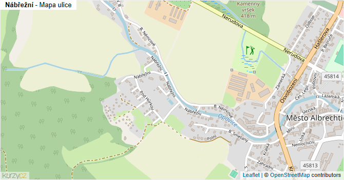 Nábřežní - mapa ulice
