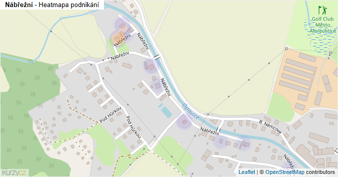 Nábřežní - mapa podnikání