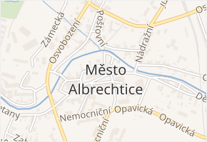 nám. ČSA v obci Město Albrechtice - mapa ulice