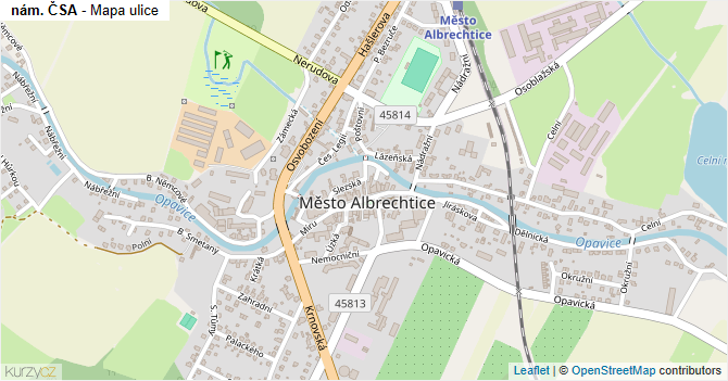 nám. ČSA - mapa ulice