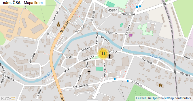 nám. ČSA - mapa firem