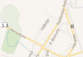 Odboje v obci Město Albrechtice - mapa ulice