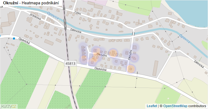 Okružní - mapa podnikání