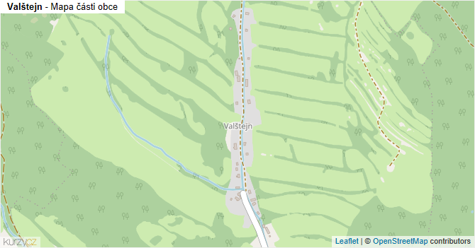 Valštejn - mapa části obce