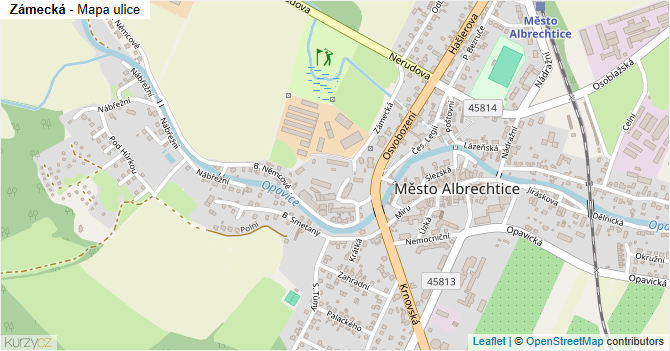 Zámecká - mapa ulice