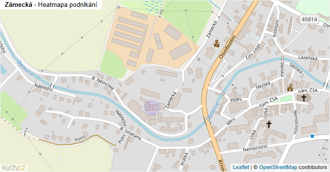 Zámecká - mapa podnikání
