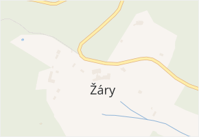Žáry v obci Město Albrechtice - mapa části obce