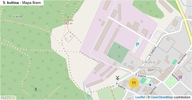 9. května - mapa firem