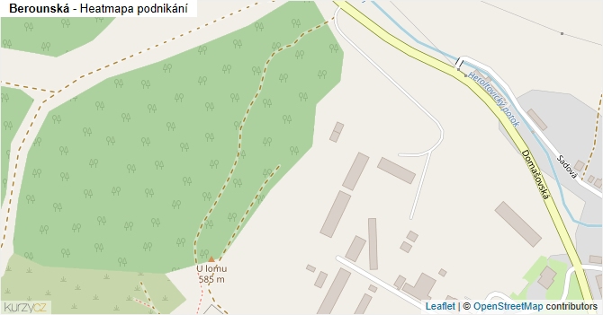 Berounská - mapa podnikání